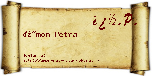 Ámon Petra névjegykártya